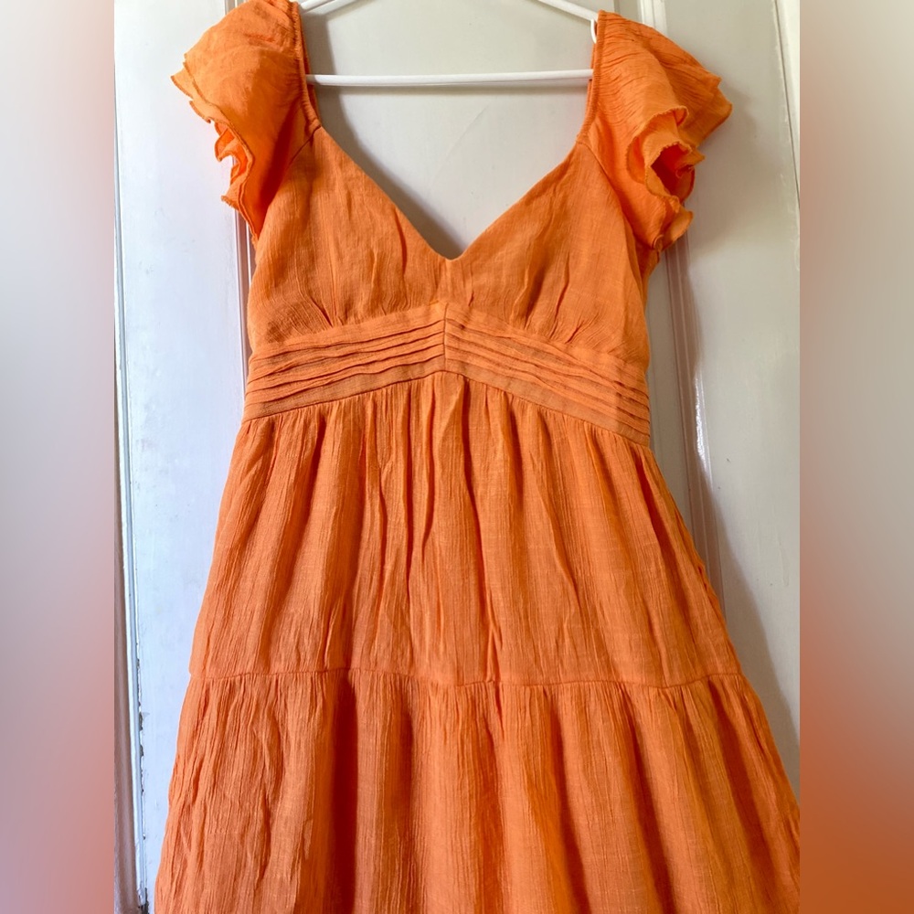 Orange Midi Dress